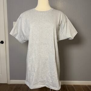 Hanes Authentic Gray T-Shirts 10 Pack Mens Large L Cotton Crew Neck Bulk Tees